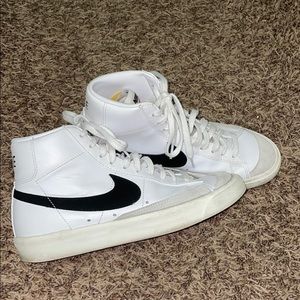 Nike black and white Blazers mid